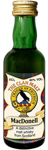 MacDonell Clan Crest Malt Whisky Miniaturflasche, Hergestellt in Schottland von I LUV LTD