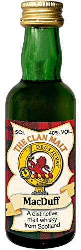 MacDuff Clan Crest Malt Whisky Miniaturflasche, Hergestellt in Schottland von I LUV LTD
