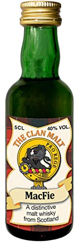 MacFie Clan Crest Malt Whisky Miniaturflasche, Hergestellt in Schottland von I LUV LTD