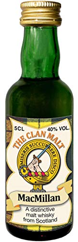 MacMillan Clan Crest Malt Whisky Miniaturflasche, Hergestellt in Schottland von I LUV LTD