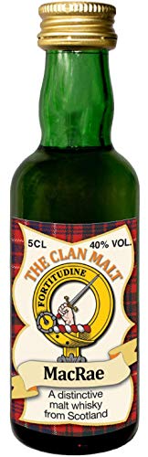 MacRae Clan Crest Malt Whisky Miniaturflasche, Hergestellt in Schottland von I LUV LTD