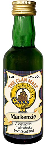 Mackenzie Clan Crest Malt Whisky Miniaturflasche, Hergestellt in Schottland von I LUV LTD