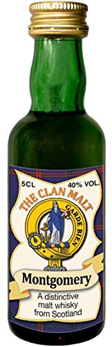 Montgomery Clan Crest Malt Whisky Miniaturflasche, Hergestellt in Schottland von I LUV LTD