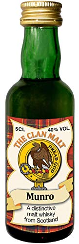 Munro Clan Crest Malt Whisky Miniaturflasche, Hergestellt in Schottland von I LUV LTD