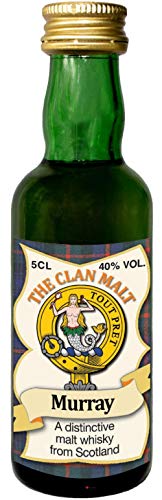 Murray Clan Crest Malt Whisky Miniaturflasche, Hergestellt in Schottland von I LUV LTD