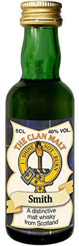 Smith Clan Crest Malt Whisky Miniaturflasche, Hergestellt in Schottland von I LUV LTD