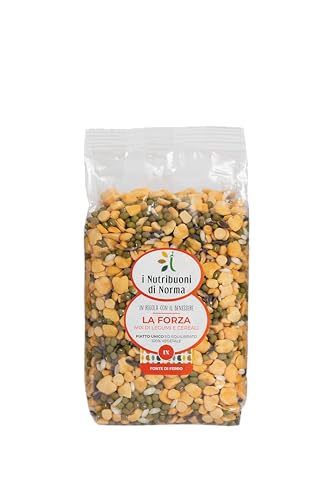 I Nutribuoni di Norma La Forza Komplett-Mahlzeiten mit Müsli und Hülsenfrüchten für einzigartige, ausgewogene und komplette Gerichte. Packung mit 4 Stück à 500 g. Schnelle Zubereitung und 100 % von I Nutribuoni di Norma