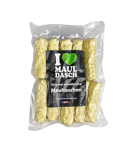 Maultaschen 100% Schwäbisch |10er Pack | Traditionelle Feinkost | Hoher Fleischanteil | Kühlversand | 800g | I Love Mauldasch von I Love Mauldasch