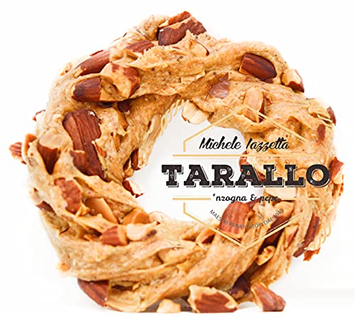 Taralli NAPOLETAN Schmalz und Pfeffer MIT MANDEL SUGNA und PEPE ideal für BIER 1kg Italienische handgemacht Chips – geschälte Mandeln – als Kaffeepads verpackt von IAZZETTA