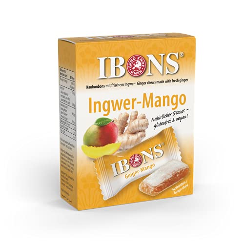 IBONS Kaubonbons 60 g (Ingwer-Mango) von IBONS