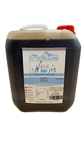 ICE BÄR Slush Sirup 12 fruchtige Sorten 5 Liter Konzentrat | Geschmack Cola | Slushy Maker Ice für Eis Maschine zum Selbermachen Getränkesirup von ICE Bär SLUSH