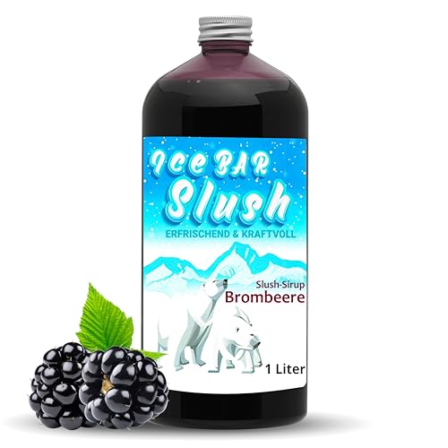 ICE Bär Sirup AZO FREI | 1 Liter Flasche | Konzentrat für Slushy Getränke Maker Eis Slushmaschinen Eismaschinen 1:5 bis 1:20 (Brombeere) von ICE Bär SLUSH