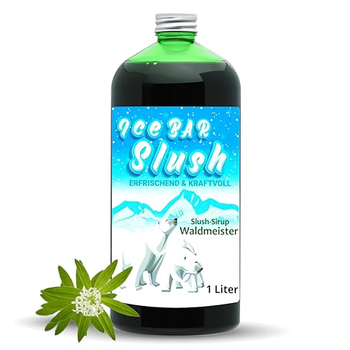 ICE Bär Sirup AZO FREI | 1 Liter Flasche | Konzentrat für Slushy Getränke Maker Eis Slushmaschinen Eismaschinen 1:5 bis 1:20 (Waldmeister) von ICE Bär SLUSH