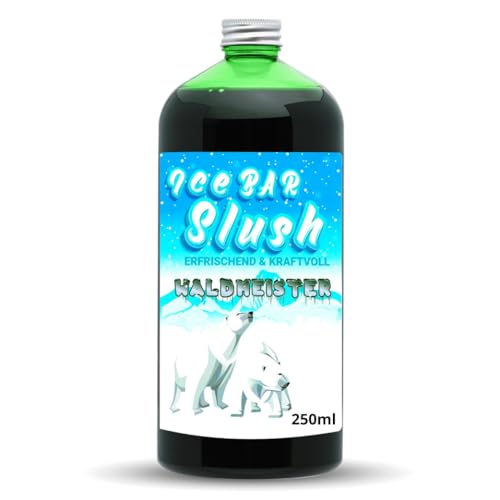 ICE Bär Sirup AZO und Glycerin Frei | 250 ml Flasche | Konzentrat für Slushy Getränke Maker Eis Slushmaschinen Eismaschinen 1:5 bis 1:20 (250 ml, Waldmeister) von ICE Bär SLUSH
