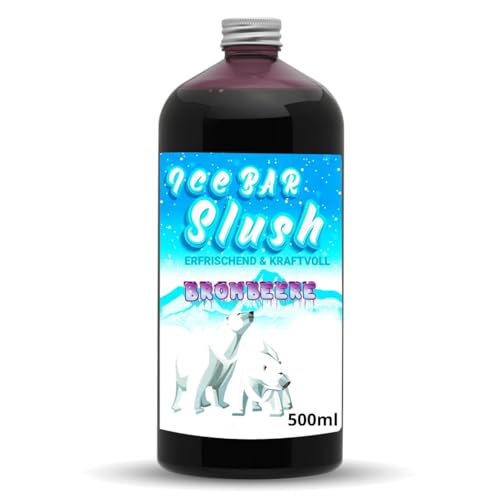 ICE Bär Sirup AZO und Glycerin Frei | 500 ml Flasche | Konzentrat für Slushy Getränke Maker Eis Slushmaschinen Eismaschinen 1:5 bis 1:20 (500 ml, Brombeere) von ICE Bär SLUSH
