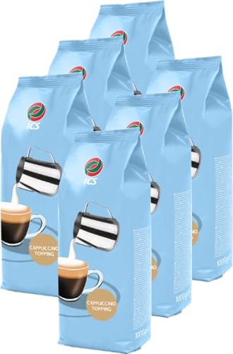 ICS International Premium Cappuccino Topping 6 x 1.000g | Automatenfähiges Milchpulver von ICS International