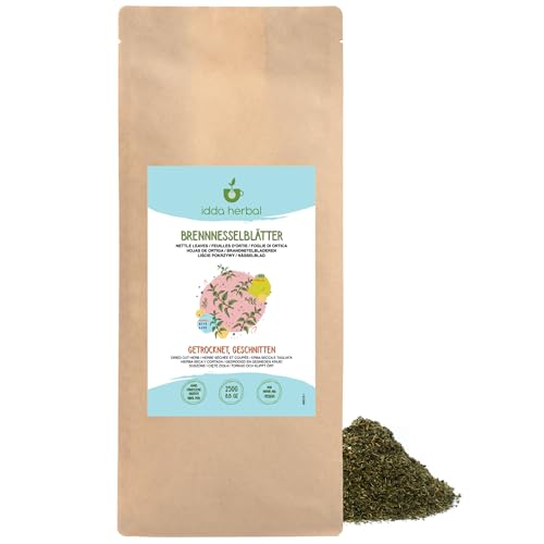 Brennesseltee (250g), Loser Tee, Schonend getrocknete und geschnittene Brennnesselblätter, 100% Natürlich und rein für die Zubereitung von Kräutertee und Brennnessel Tee von IDDA Herbal