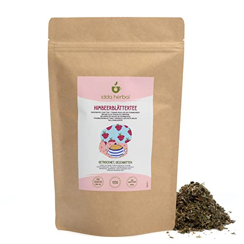 Himbeerblättertee (125g), Himbeerblätter schonend getrocknet, Himbeerblätter Tee 100% naturrein von IDDA Herbal