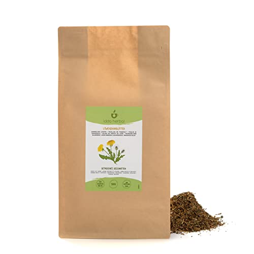 Löwenzahntee (500g), Löwenzahnblätter geschnitten, Löwenzahn schonend getrocknet, Löwenzahn Tee 100% rein und naturbelassen von IDDA Herbal