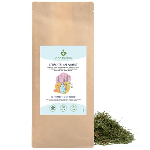 Schachtelhalmtee (250g), Loser Tee, Schachtelhalmkraut getrocknet, 100% Natürlich und rein zur Zubereitung von Schachtelhalm Tee und Kräutertee von IDDA Herbal