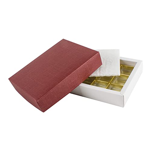 Pralinenschachtel - für 12 Pralinen - bordeaux strukturiert | DIY Pralinen | Pralinen verpacken Pralinenschachtel - für 12 Pralinen - bordeaux strukturiert | DIY Pralinen | Pralinen verpacken von IDEE & WERK