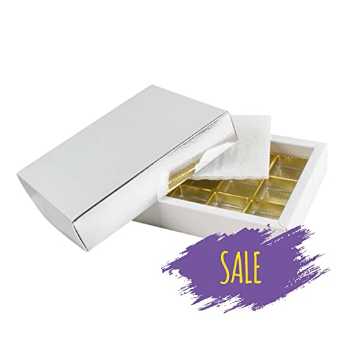 Pralinenschachtel - für 12 Pralinen - silber glänzend | DIY Pralinen | Pralinen verpacken Pralinenschachtel - für 12 Pralinen - silber glänzend | DIY Pralinen | Pralinen verpacken von IDEE & WERK