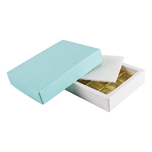 Pralinenschachtel - für 12 Pralinen - türkis strukturiert | DIY Pralinen | Pralinen verpacken Pralinenschachtel - für 12 Pralinen - türkis strukturiert | DIY Pralinen | Pralinen verpacken von IDEE & WERK