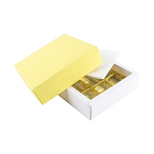 Pralinenschachtel - für 9 Pralinen - hellgelb strukturiert | DIY Pralinen | Pralinen verpacken Pralinenschachtel - für 9 Pralinen - hellgelb strukturiert | DIY Pralinen | Pralinen verpacken von IDEE & WERK