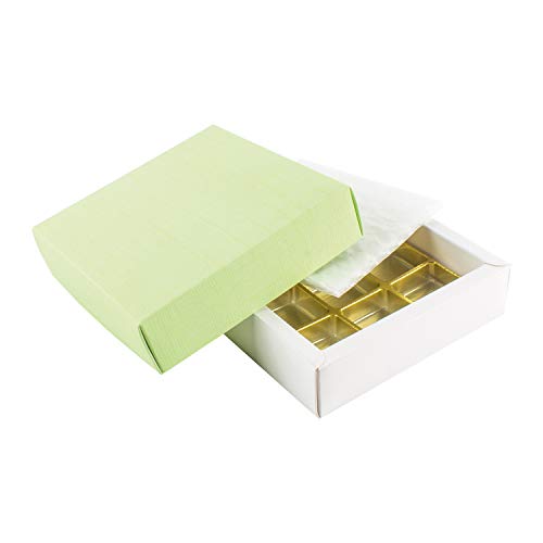Pralinenschachtel - für 9 Pralinen - hellgrün strukturiert | DIY Pralinen | Pralinen verpacken Pralinenschachtel - für 9 Pralinen - hellgrün strukturiert | DIY Pralinen | Pralinen verpacken von IDEE & WERK