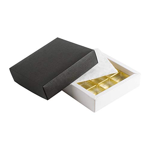 Pralinenschachtel - für 9 Pralinen - schwarz strukturiert | DIY Pralinen | Pralinen verpacken Pralinenschachtel - für 9 Pralinen - schwarz strukturiert | DIY Pralinen | Pralinen verpacken von IDEE & WERK