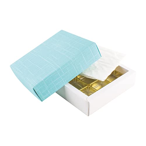 Pralinenschachtel - für 9 Pralinen - türkis strukturiert | DIY Pralinen | Pralinen verpacken Pralinenschachtel - für 9 Pralinen - türkis strukturiert | DIY Pralinen | Pralinen verpacken von IDEE & WERK