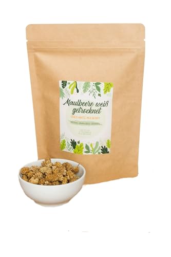 Getrocknete Weiße Maulbeeren 250g | Ungeschwefelt | ungezuckert | ohne Zusätze | 1A Qualität | ideal als Snack, im Müsli oder zum Backen | 100% natürliche Süße von IGART