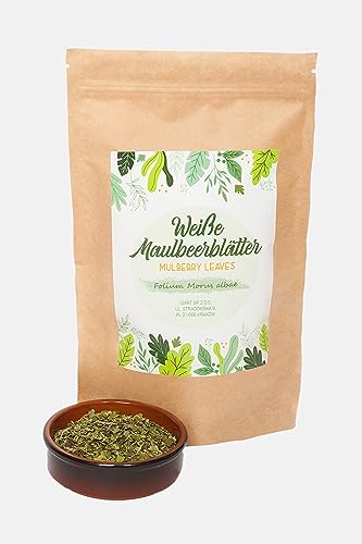 IGART Maulbeerblätter | Weiße Maulbeere | Maulbeerblättertee | Kräutertee | Blatt Tee | Tee | Geschnitten | Getrocknet | Naturbelassen | Morus Alba (100g) von IGART