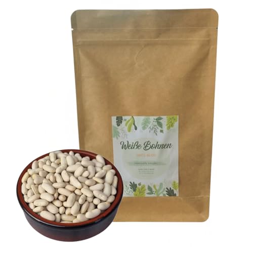 Weiße Bohnen 5 kg – Ganze Bohnen, 5000 g, unbehandelt, ohne Zusätze, ideal zum Kochen, Backen, für Suppen, Salate und herzhafte Gerichte Weiße Bohnen 5 kg – Ganze Bohnen, 5000 g, unbehandelt, ohne Zusätze, ideal zum Kochen, Backen, für Suppen, Salate und herzhafte Gerichte von IGART