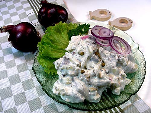 Klaassen Friesentopf, Bismarckhering in Stücken, Salatcreme, Äpfel, Zwiebel, GewürzGurke, süß-sauer, 500g von IHR FACHGESCHÄFT KLAASSEN