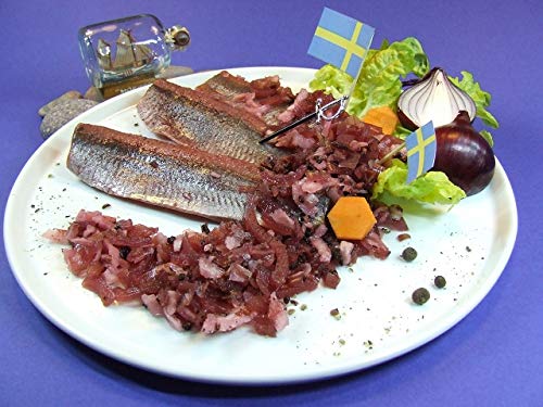 Klaassen Matjesfilets Schwedenart, Matjesfilets ohne Haut, schwedische gewürzmischung, Sandelholz, Rote Bete, 2250g von IHR FACHGESCHÄFT KLAASSEN