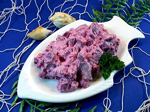 Klaassen Roter Heringssalat, Matjes-Bismarckheringswürfel, Rote Bete Salat, 500g von IHR FACHGESCHÄFT KLAASSEN