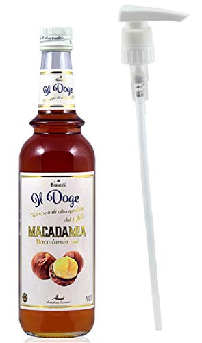 Il Doge Sirup Macadamia Nuss 0,7 Liter Barsirup Kaffeesirup incl. Dosierpumpe von IL Doge