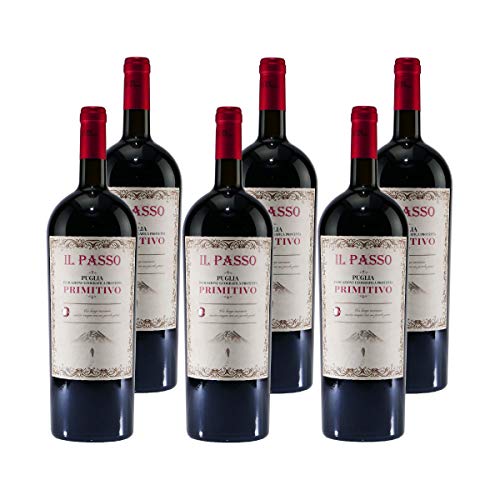IL PASSO PRIMITIVO IGP Italienischer Rotwein -halbtrocken- (6 x 1,5L) von IL PASSO