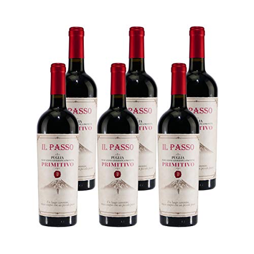 IL PASSO PRIMITIVO IGP - Italienischer Rotwein halbtrocken (6 x 0,75L) von Il Passo