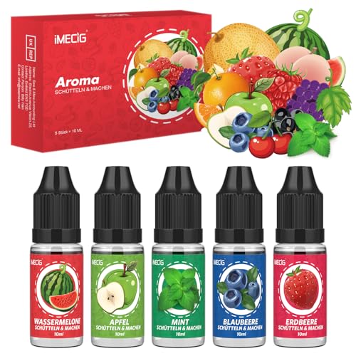 IMECIG konzentriertes Aroma 5 X 10 ML Set, Schütteln & Machen, Natürliches Konzentriertes Aroma in Lebensmittelqualität, Optimal für DIY, Backen, Kochen, Raumerfrischung uvm. IMECIG konzentriertes Aroma 5 X 10 ML Set, Schütteln & Machen, Natürliches Konzentriertes Aroma in Lebensmittelqualität, Optimal für DIY, Backen, Kochen, Raumerfrischung uvm. von IMECIG