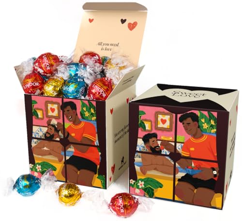 Schokoladen-Geschenkbox für schwule Paare - Originelles Geschenk für Valentinstag, Geburtstage, Partner - Extrem widerstandsfähige Schachteln – Lindt Lindor - Geschenke für ihn – Schokolade Box von IMPERIAL COAST