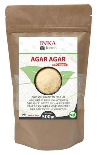 Agar-Agar-Pulver 500 gr - Verdickungsmittel und natürliches pflanzliches Geliermittel von INKAFOODS