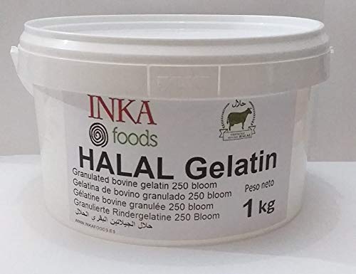 Granulierte Gelatine HALAL, 250 Bloom, neutraler Geschmack - 1kg von INKAFOODS