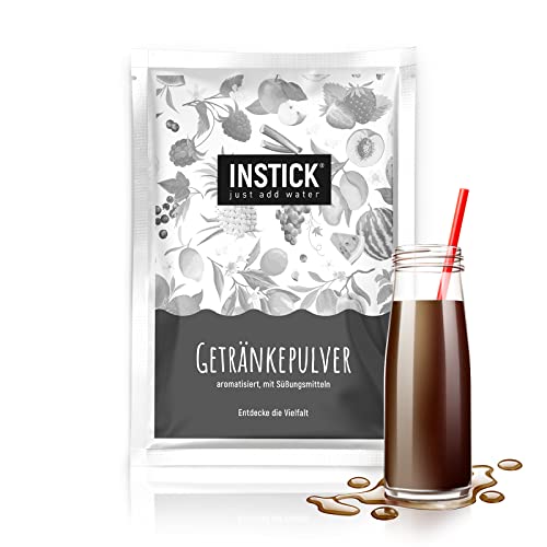 INSTICK | Zuckerfreies Instant-Getränk - Geschmack Cola | Packung für 18 L | Getränkepulver - vegan, kalorienarm, mit Vitamin C, aromatisiert von INSTICK just add water