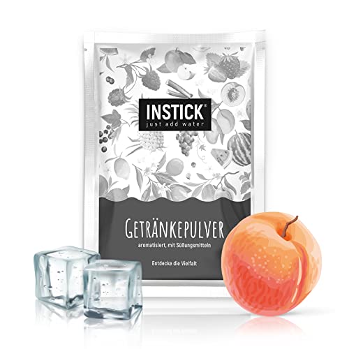 INSTICK Ice Tea | Zuckerfreies Instant-Getränk - Eistee Pfirsich | Schwarzer Tee |Packung für 18 L | Getränkepulver - vegan, kalorienarm, mit Vitamin C, aromatisiert von INSTICK just add water