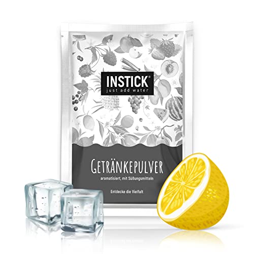 INSTICK Ice Tea | Zuckerfreies Instant-Getränk - Eistee Zitrone | Schwarzer Tee | Packung für 18 L | Getränkepulver - vegan, kalorienarm, mit Vitamin C, aromatisiert von INSTICK just add water