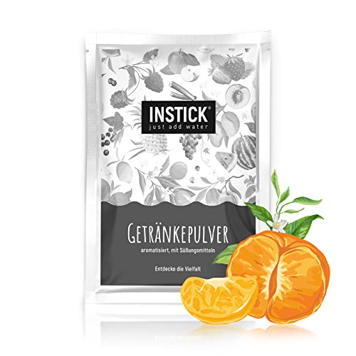 INSTICK | Zuckerfreies Instant-Getränk - Geschmack Mandarine | Packung für 18 L | Getränkepulver - vegan, kalorienarm, mit Vitamin C, aromatisiert von INSTICK just add water