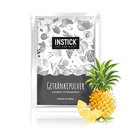 INSTICK | Zuckerfreies Instant-Getränk - Geschmack Ananas | Packung für 18 L | Getränkepulver - vegan, kalorienarm, mit Vitamin C, aromatisiert von INSTICK just add water