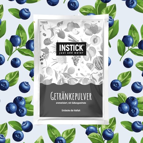 INSTICK | Zuckerfreies Instant-Getränk - Geschmack Blaubeere | Packung für 18 L | Getränkepulver - vegan, kalorienarm, mit Vitamin C, aromatisiert INSTICK | Zuckerfreies Instant-Getränk - Geschmack Blaubeere | Packung für 18 L | Getränkepulver - vegan, kalorienarm, mit Vitamin C, aromatisiert von INSTICK just add water
